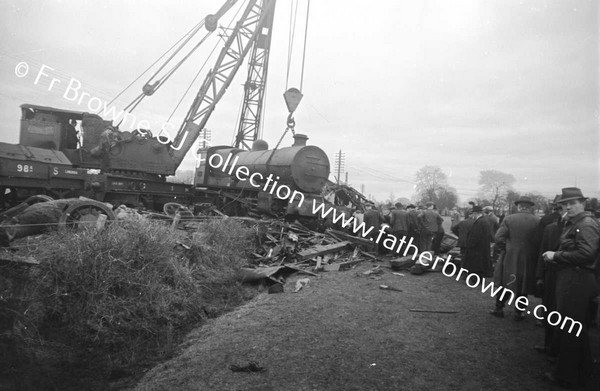 SALVAGING  WRECKED TRAIN